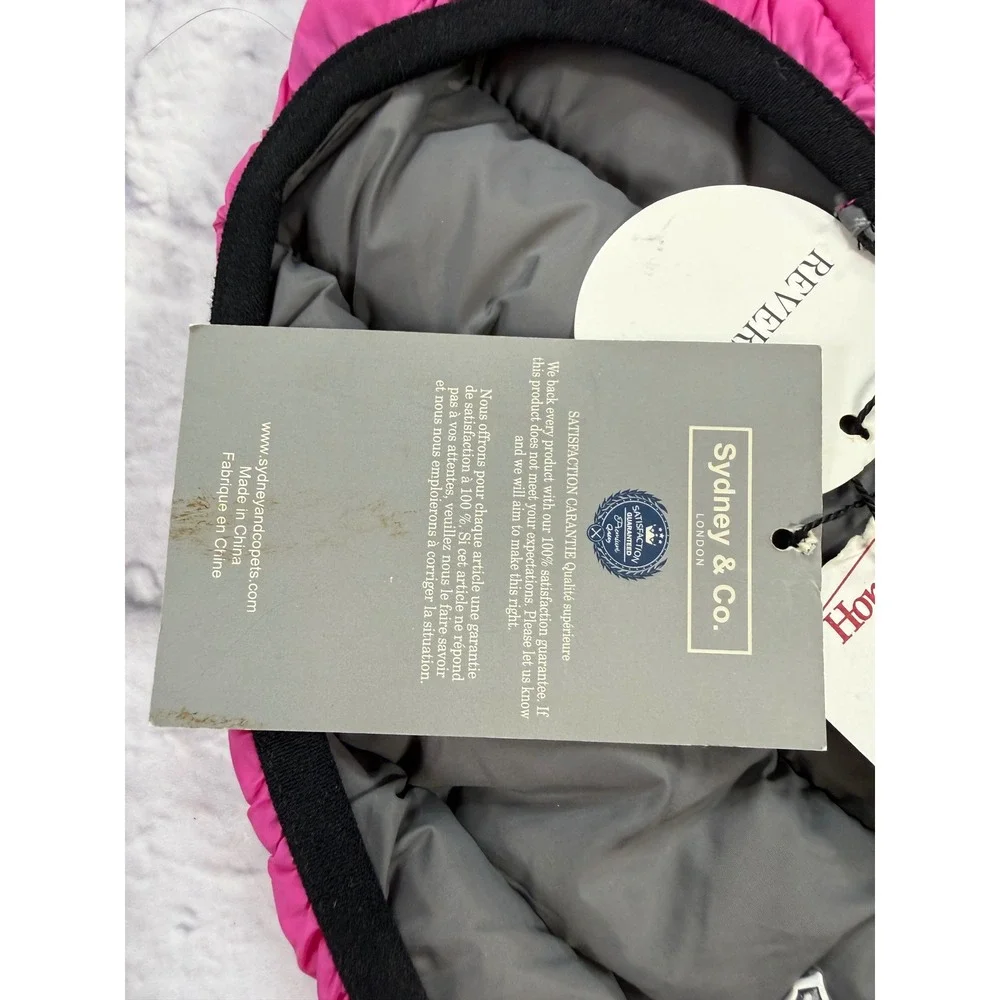 Sydney & Co Puffer Vest Dog Medium Pink New Reversible Quilted Jacket 0642